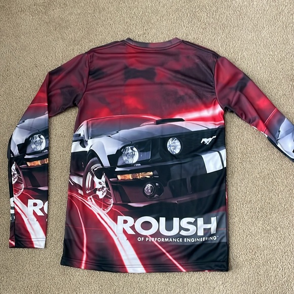 Roush Mustang Performance Long Sleeve Shirt - Red and Black - Picture 6 of 6